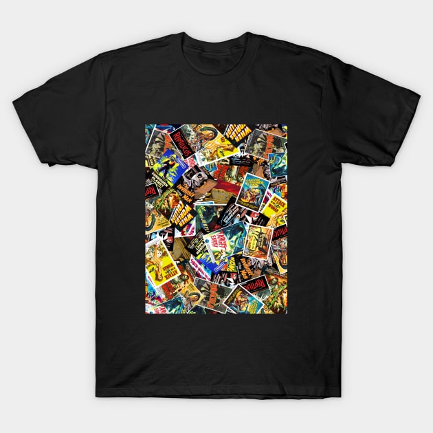 Vintage Movie Poster Collage #1 T-Shirt by RockettGraph1cs